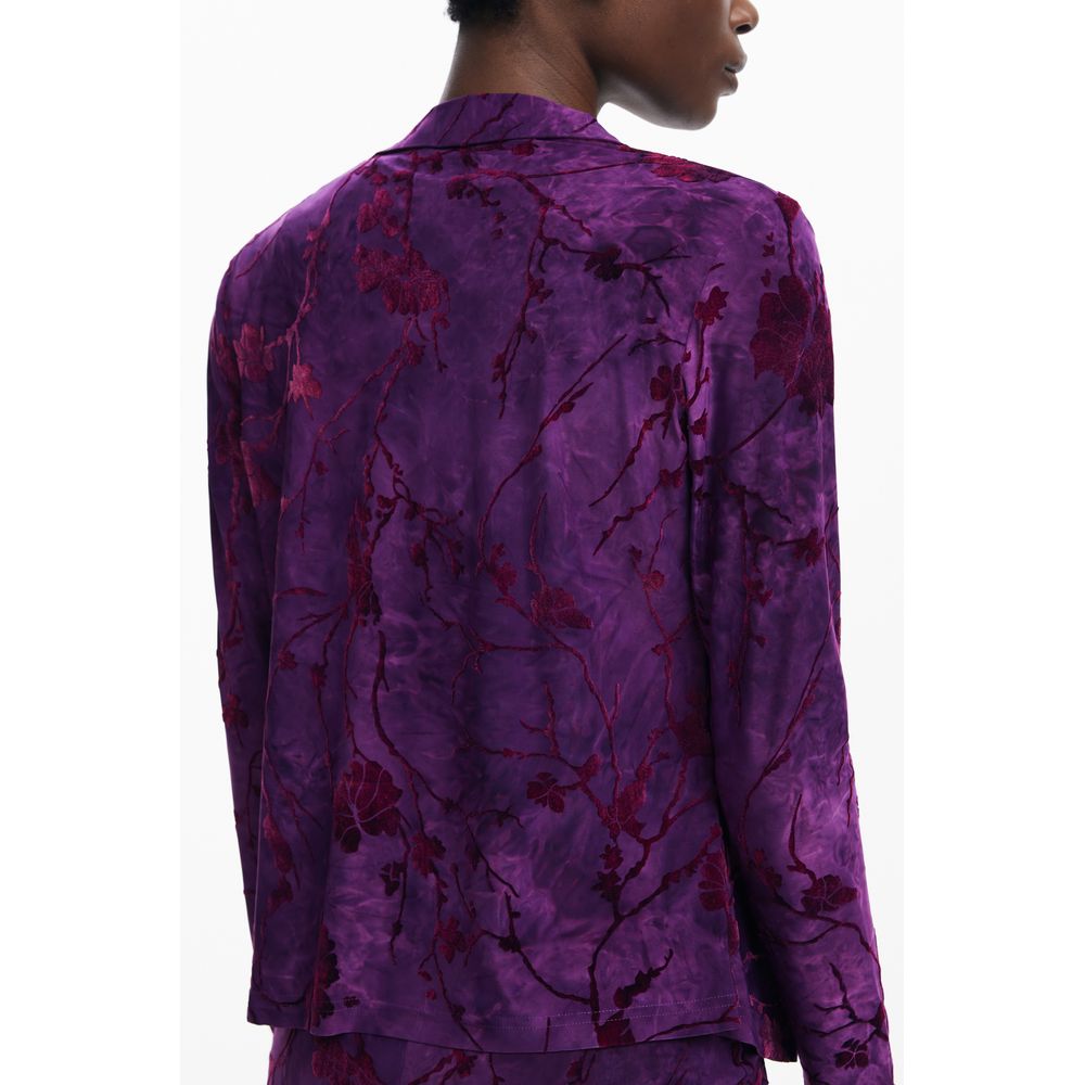 Desigual Purple Long-Sleeved Women Shirt
