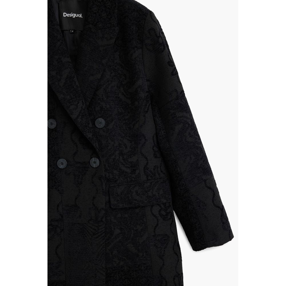 Desigual Black Polyester Women's Long Coat