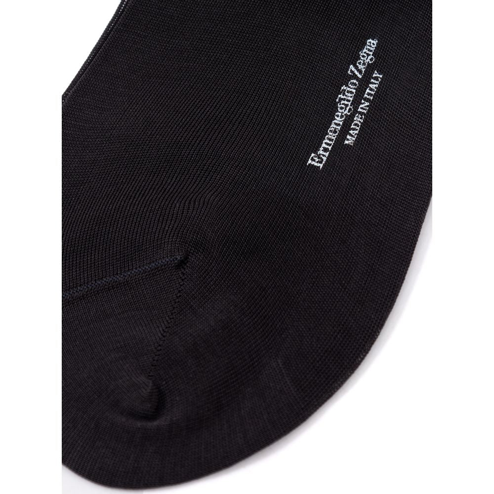 ZEGNA Gray Cotton Sock – 3-Pack of Premium Men's Socks
