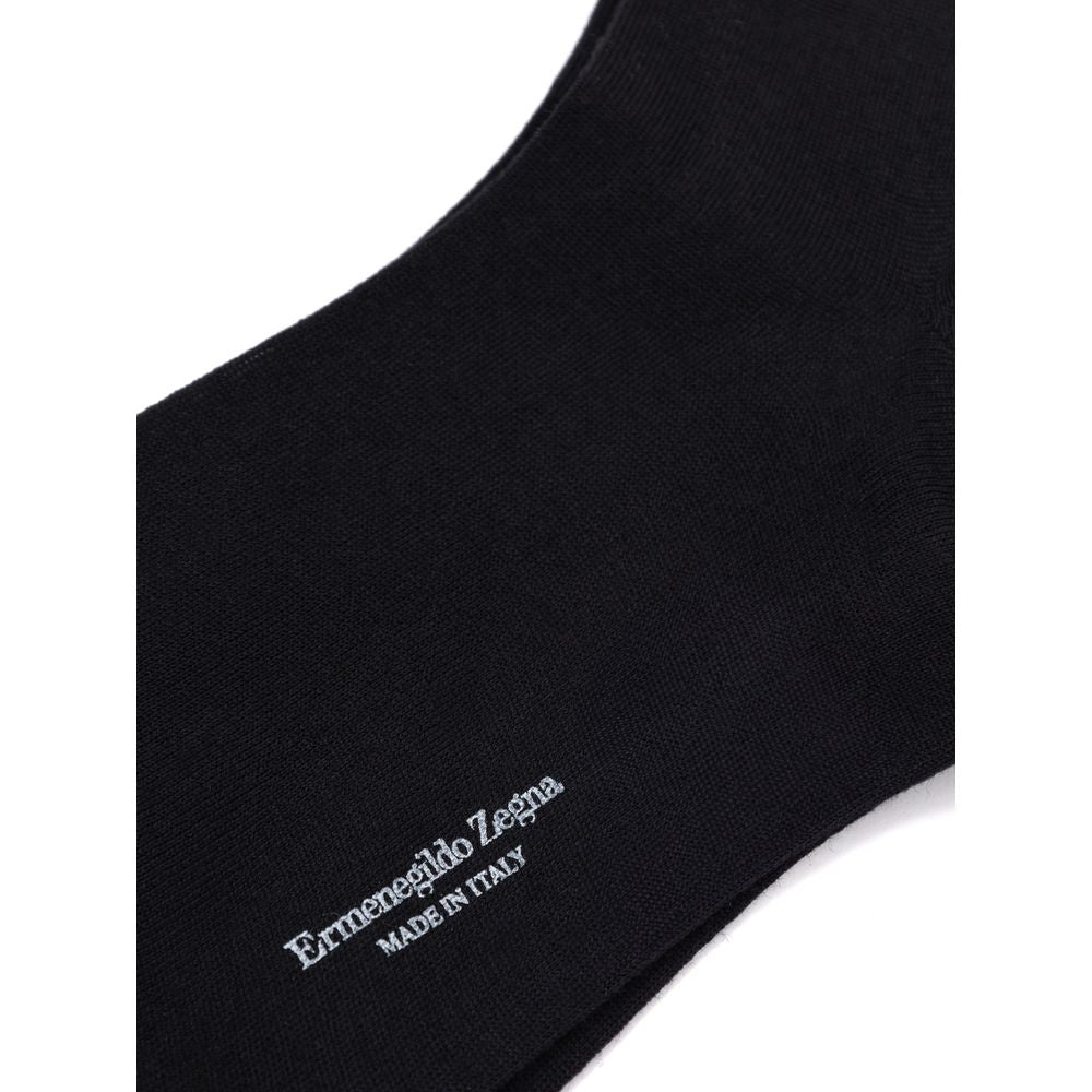 ZEGNA Black Wool Sock 3-Pack