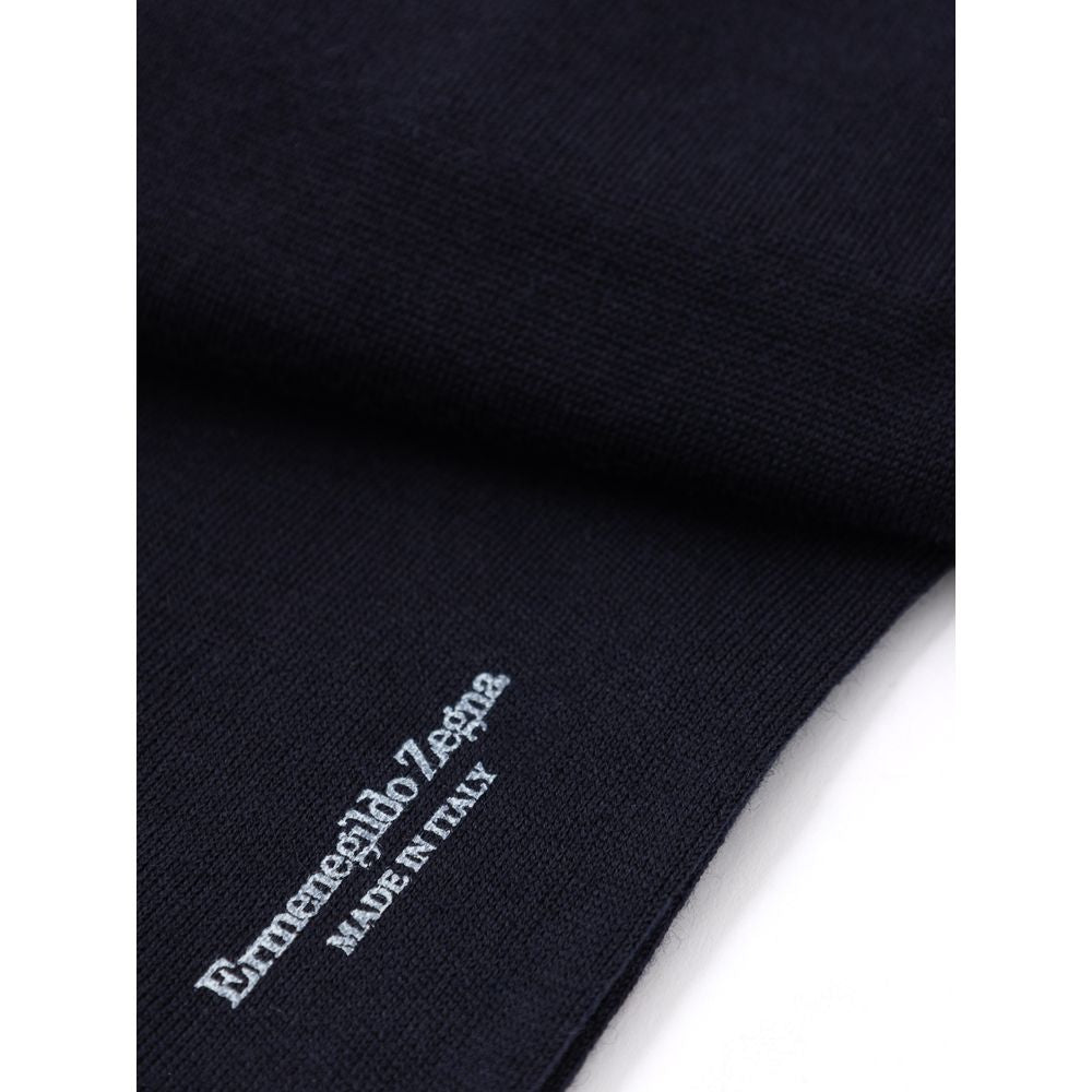 ZEGNA Blue Wool Sock - 2-Pack Men’s Navy Blue Socks