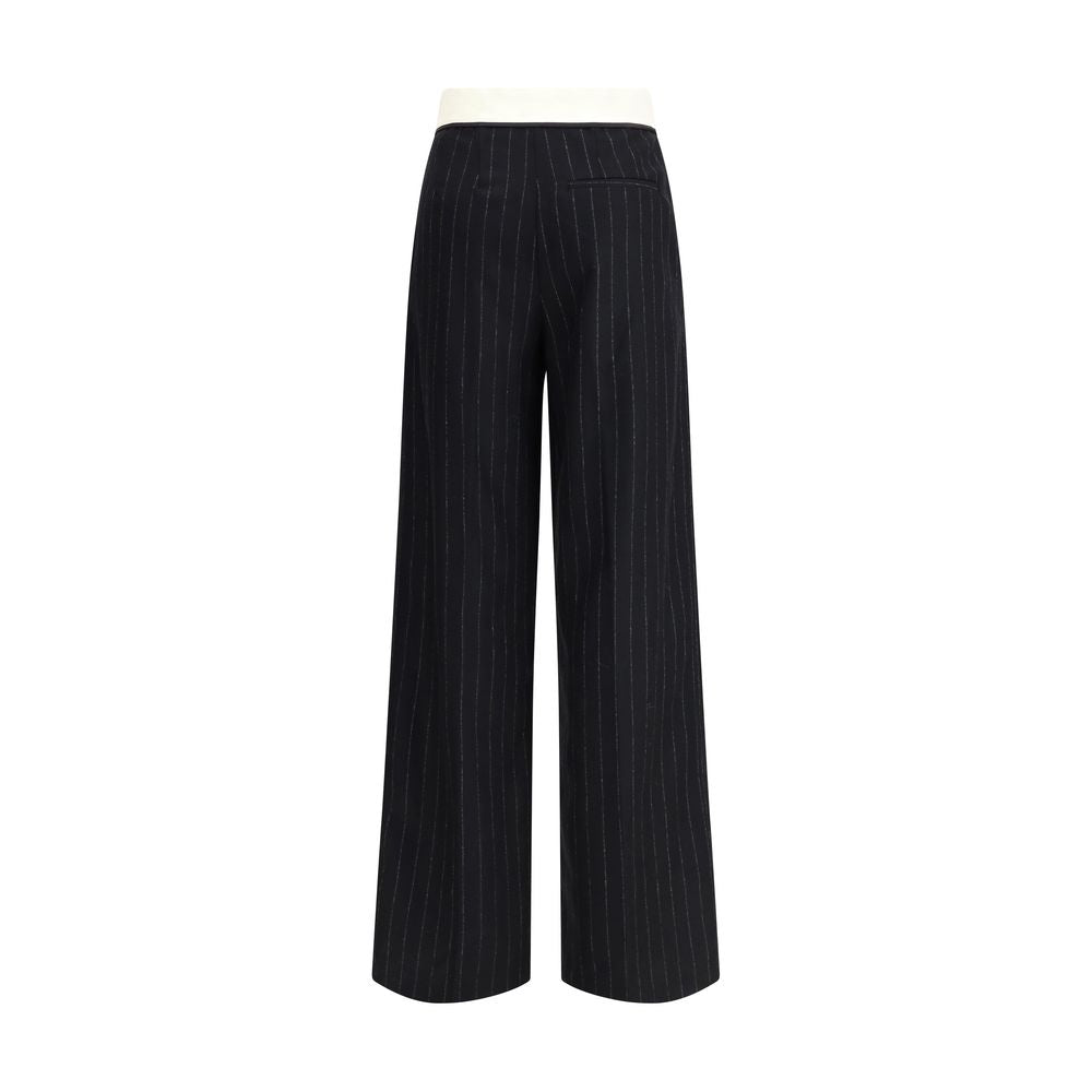 Forte_Forte Sartorial High-Waisted Pinstripe Wool-Blend Trousers