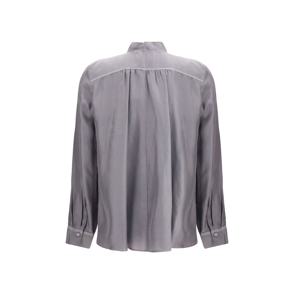Forte Forte Crater-collar Shirt in Habotai Silk