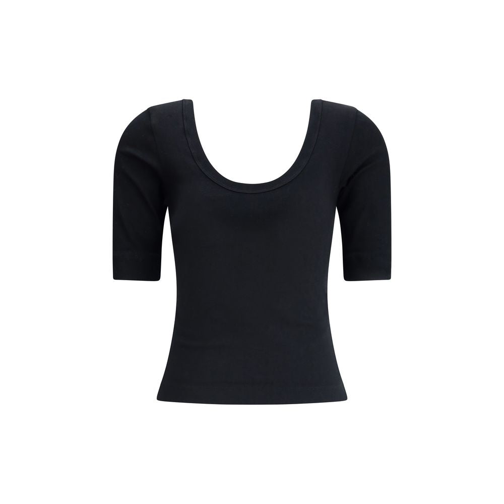 Brunello Cucinelli Elegant Cotton Top with Wide Neckline