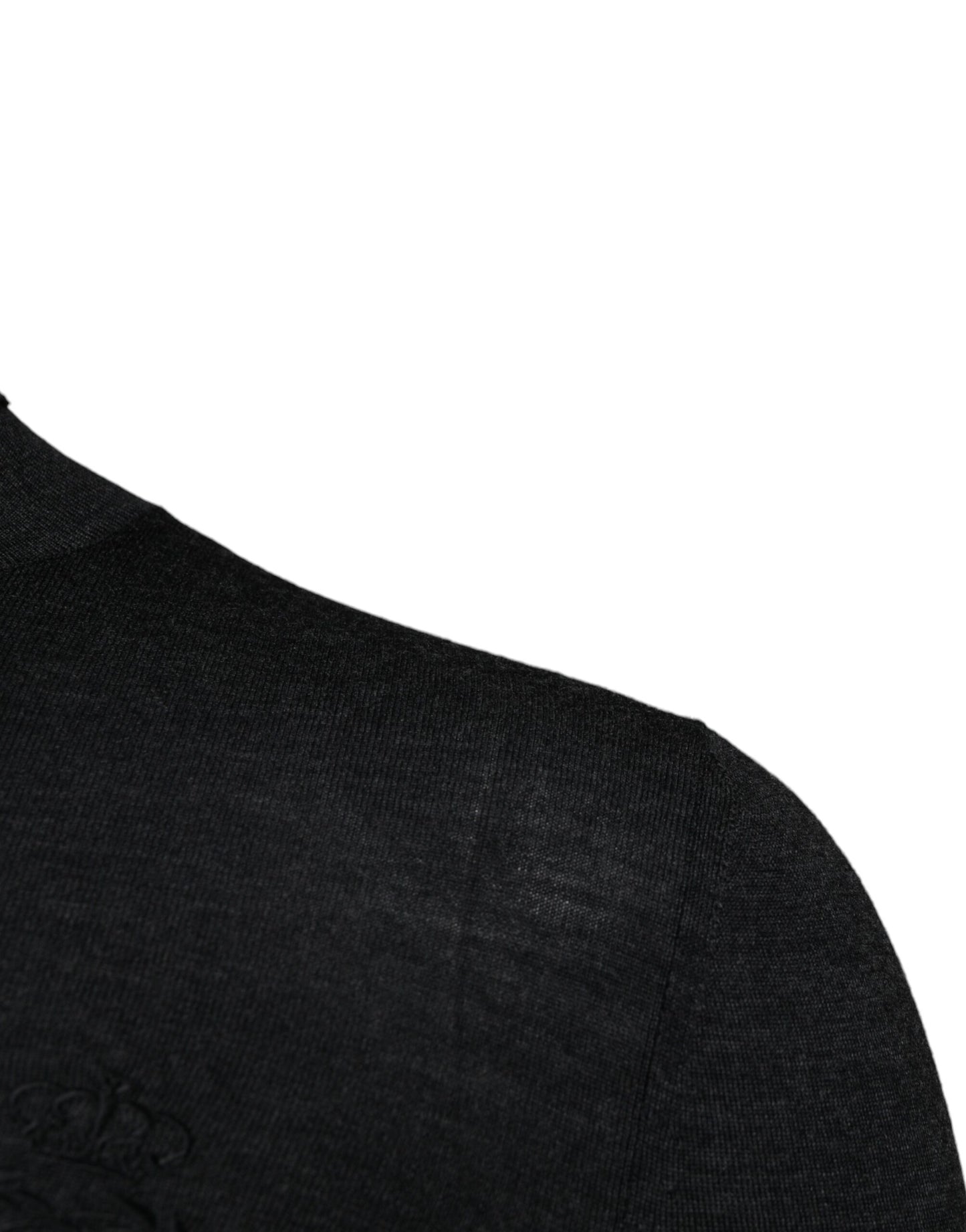 Dolce & Gabbana Black Wool Turtleneck Men Pullover Sweater