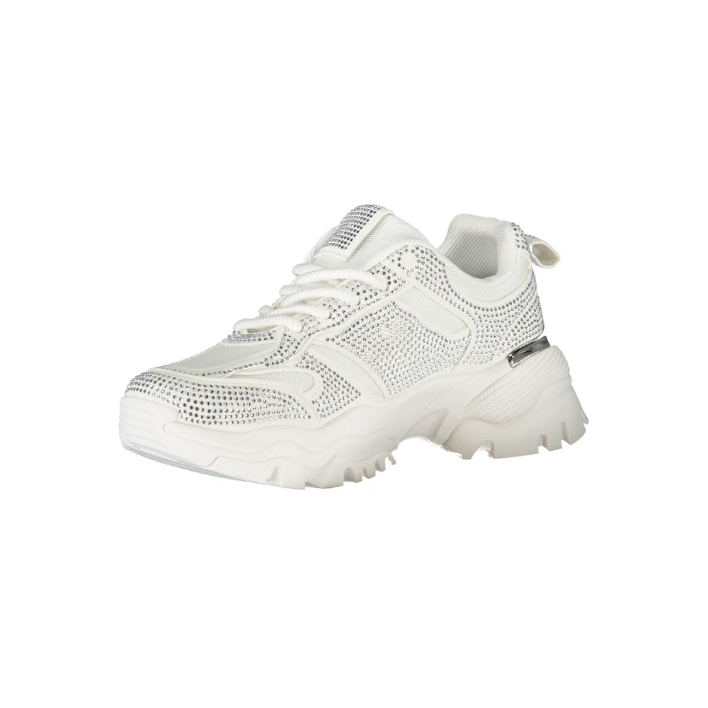 Laura Biagiotti White Polyester Sneaker - Stylish Athletic Elegance