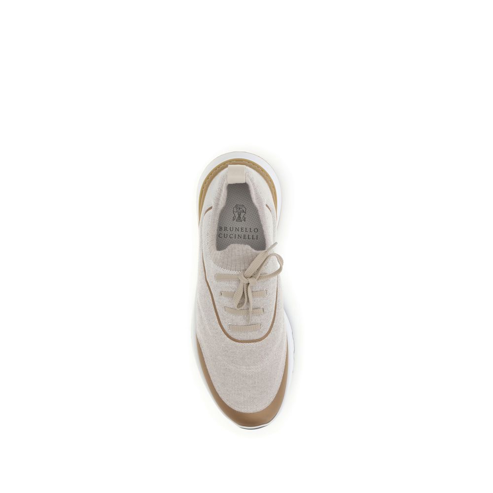 Brunello Cucinelli Techno Cotton Knit Sneakers Runners