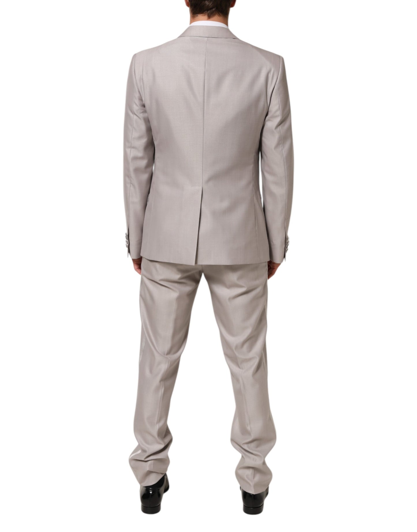 Dolce & Gabbana Light Gray Wool MARTINI Formal Suit