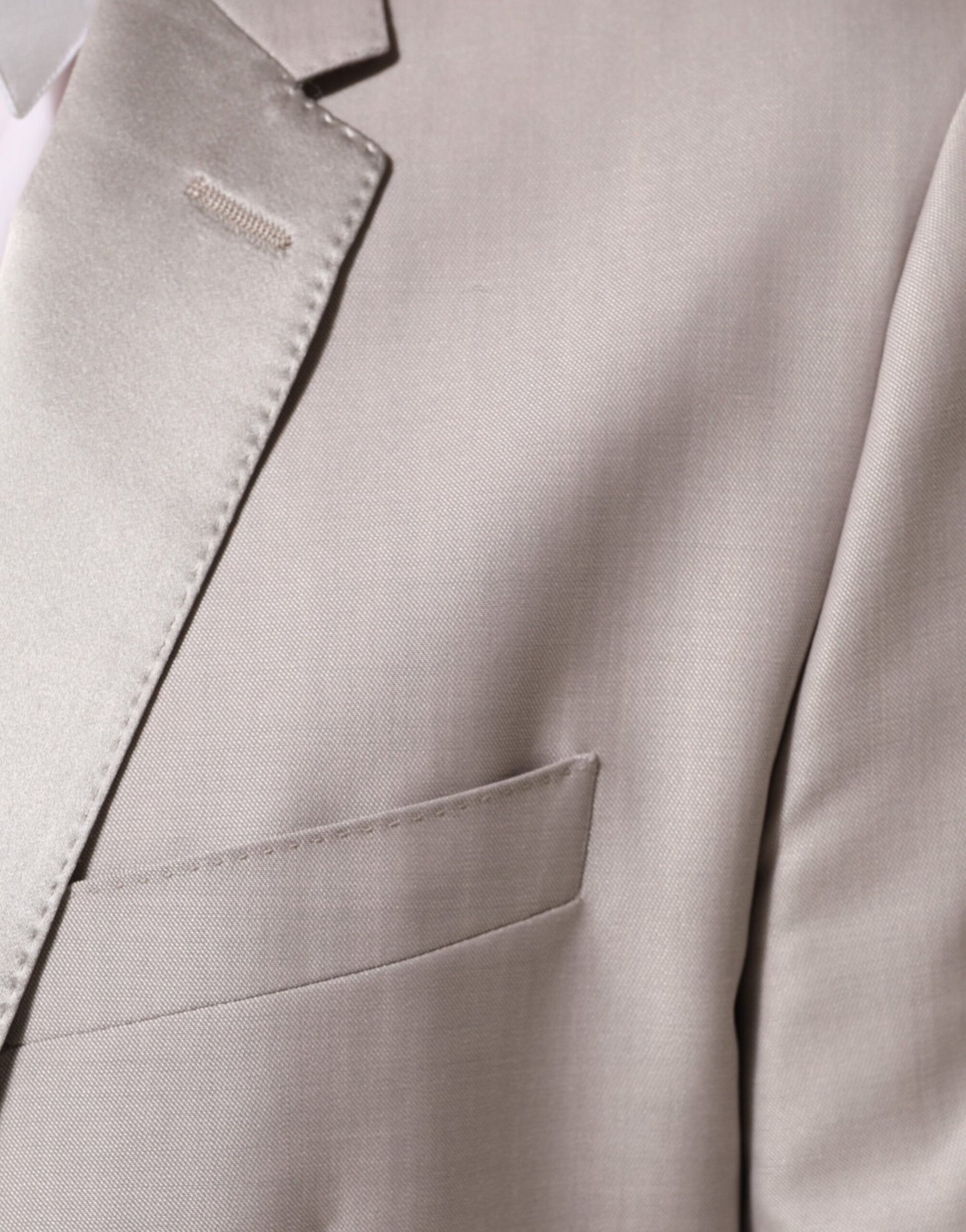 Dolce & Gabbana Light Gray Wool MARTINI Formal Suit