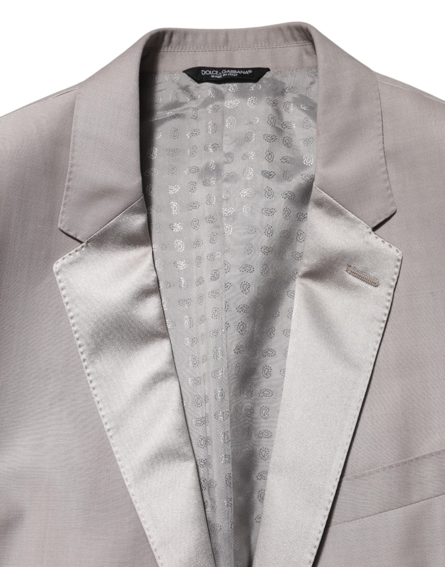 Dolce & Gabbana Light Gray Wool MARTINI Formal Suit