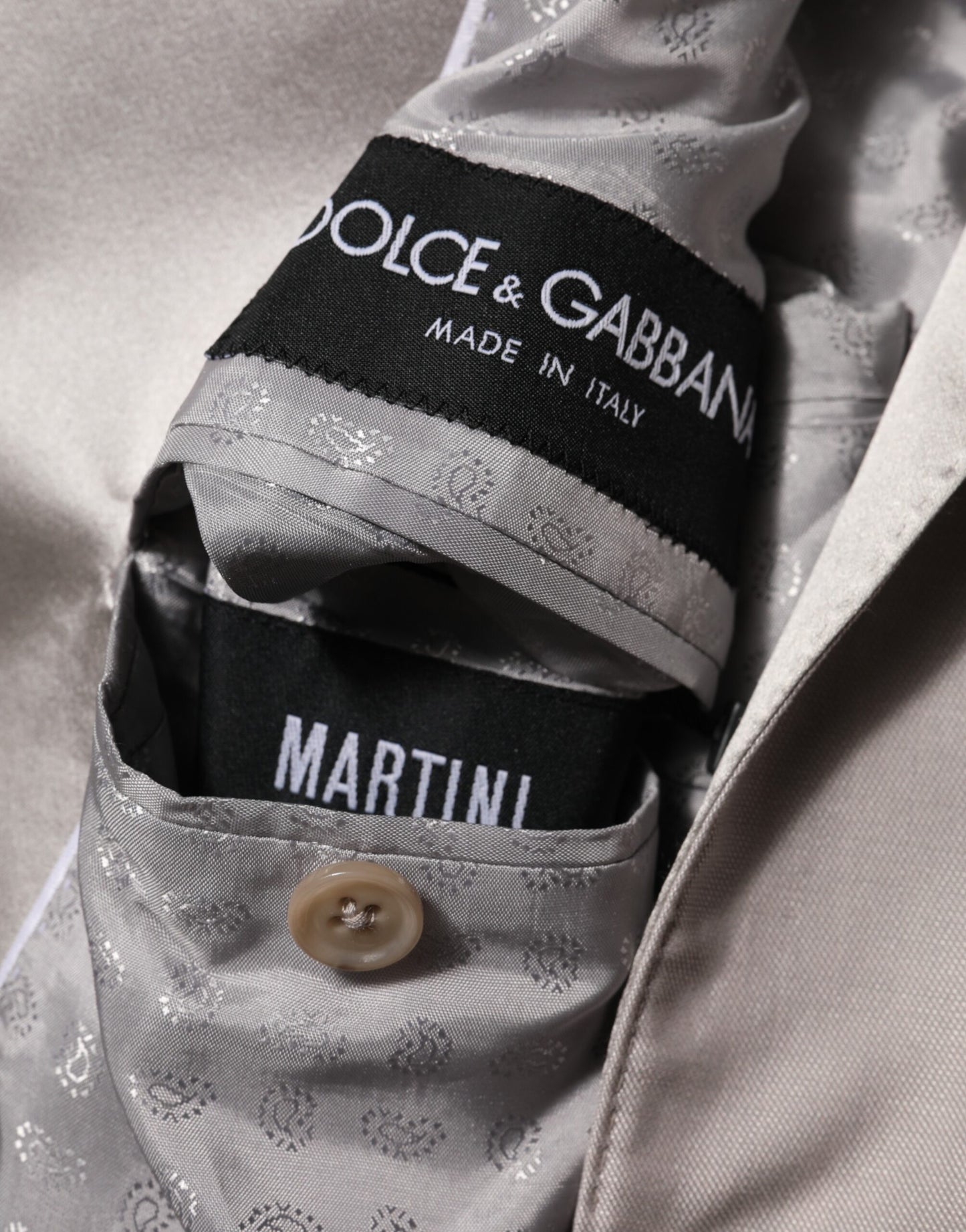 Dolce & Gabbana Light Gray Wool MARTINI Formal Suit