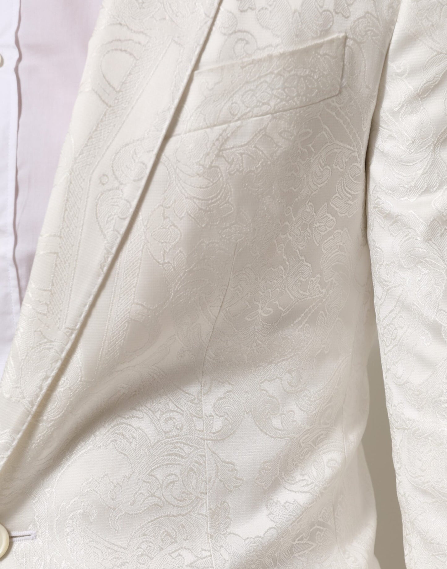 Dolce & Gabbana White Brocade MARTINI Formal Suit