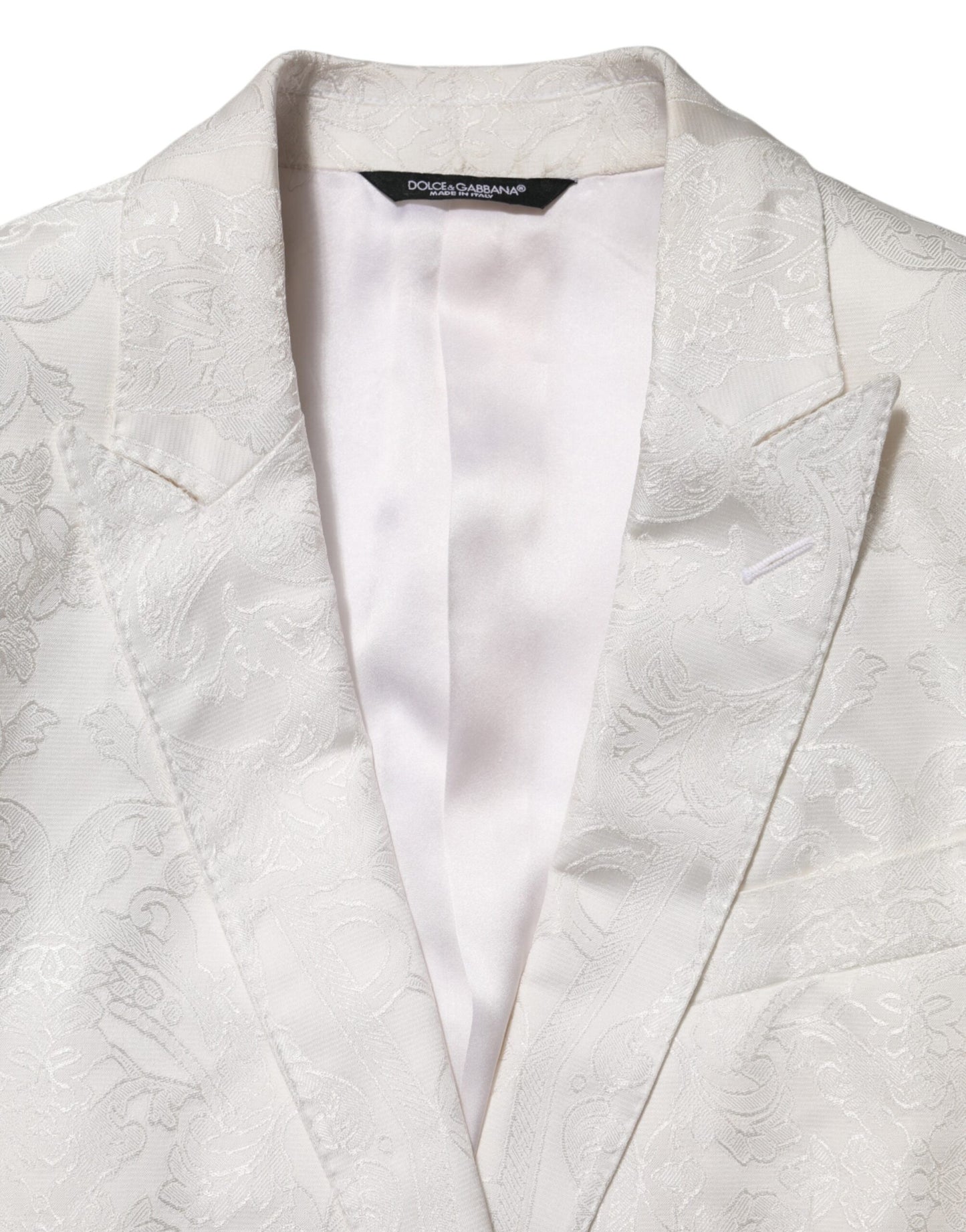 Dolce & Gabbana White Brocade MARTINI Formal Suit