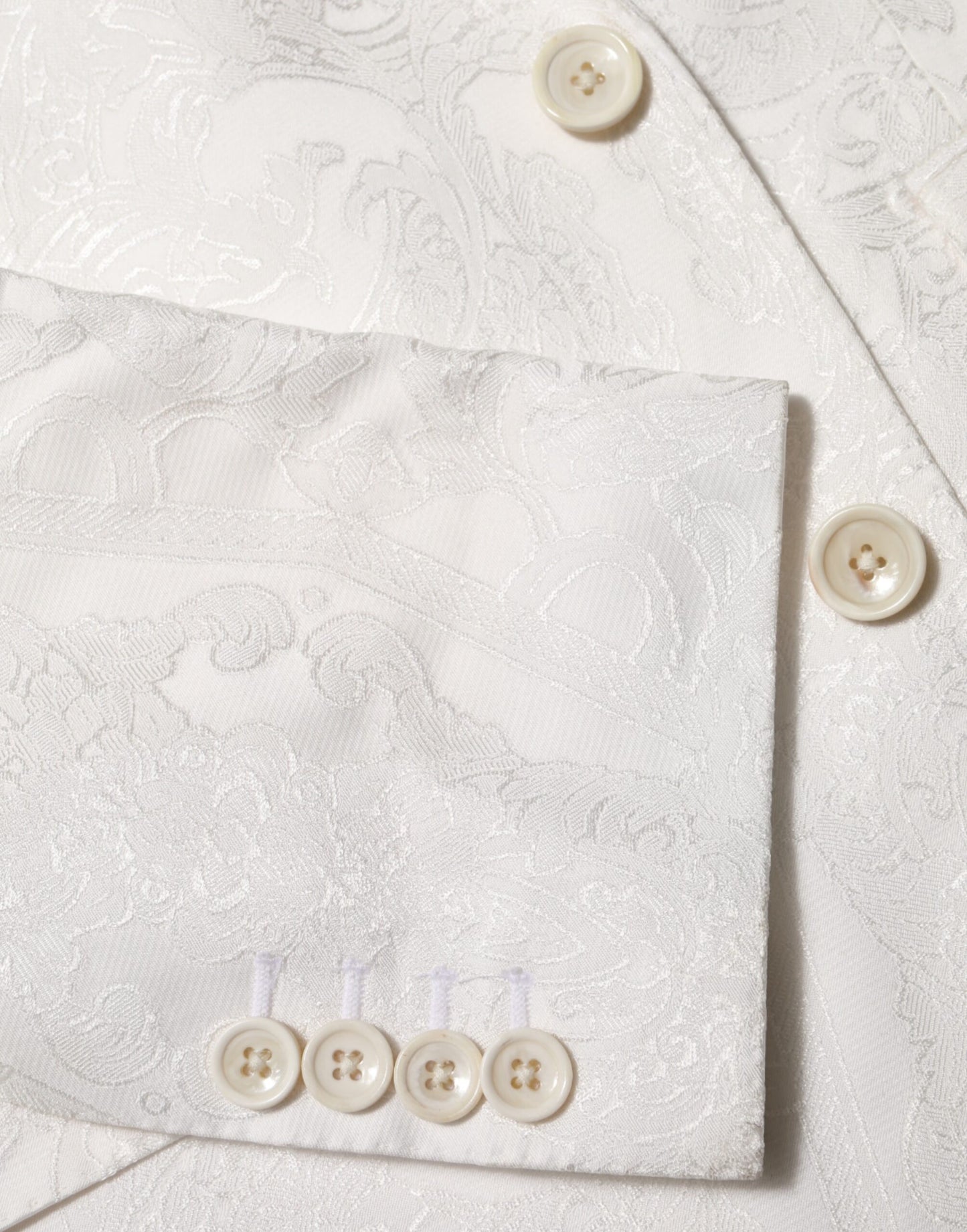 Dolce & Gabbana White Brocade MARTINI Formal Suit