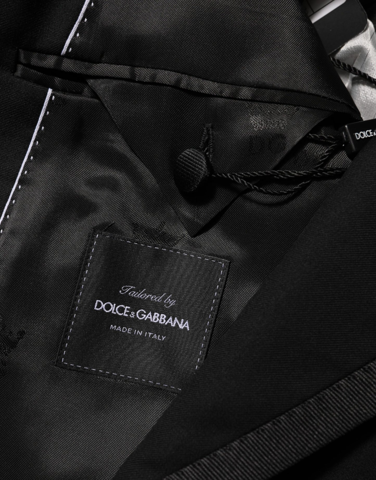 Dolce & Gabbana Black Wool 1 Button Suit Jacket for Men