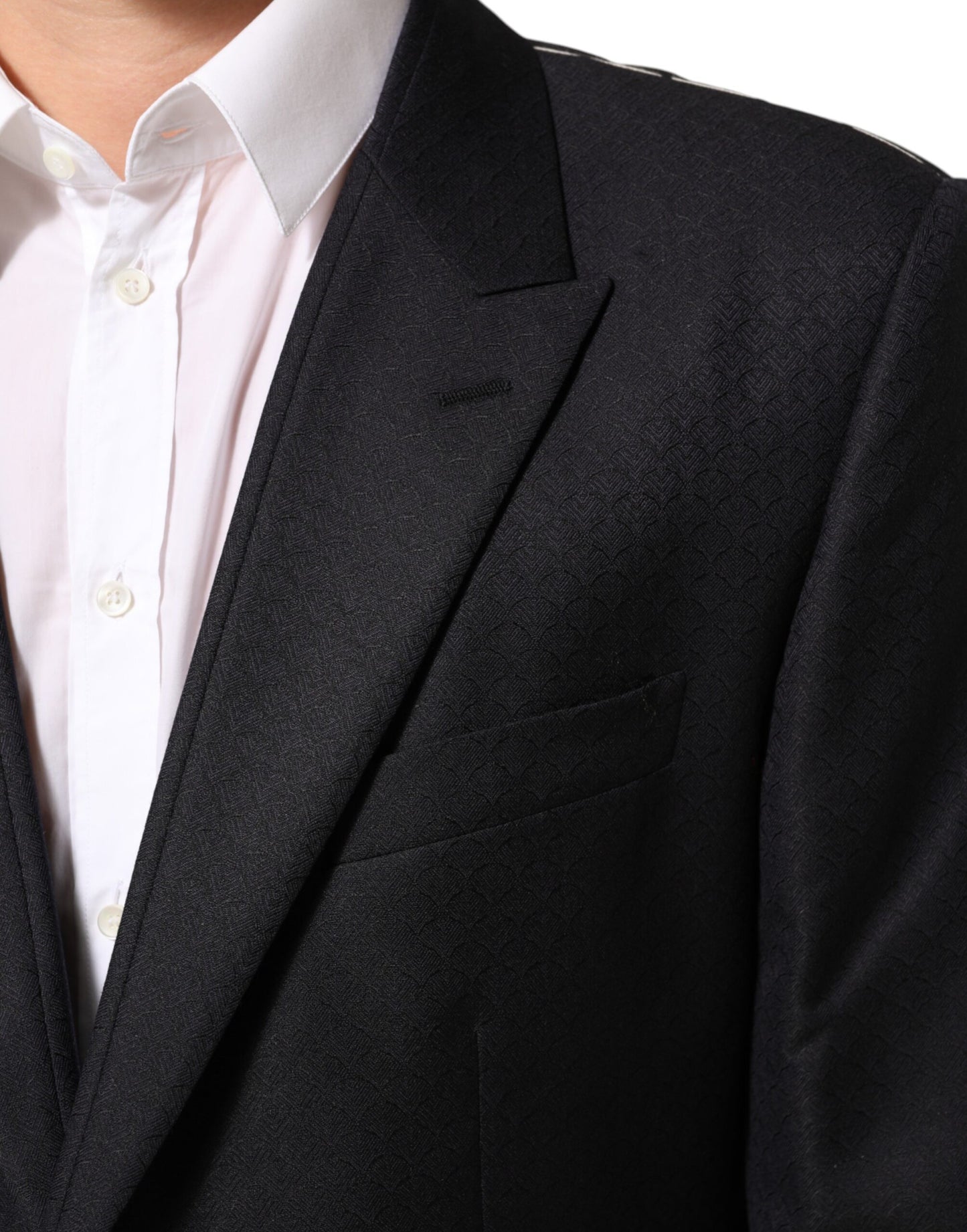 Dolce & Gabbana Black Wool 2 Buttons Suit Jacket for Men