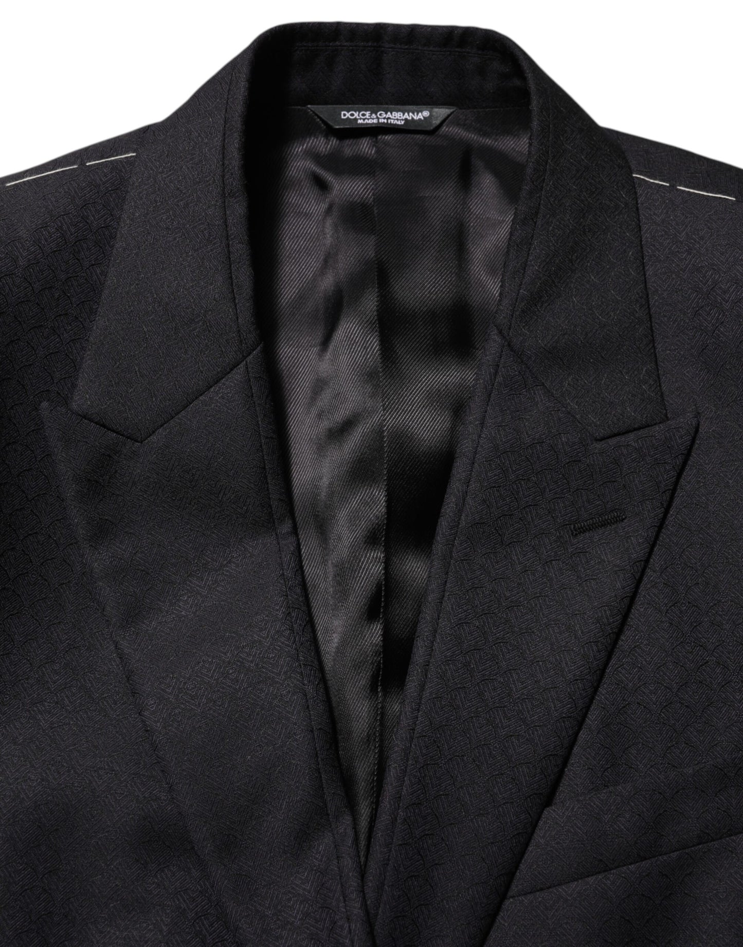Dolce & Gabbana Black Wool 2 Buttons Suit Jacket for Men
