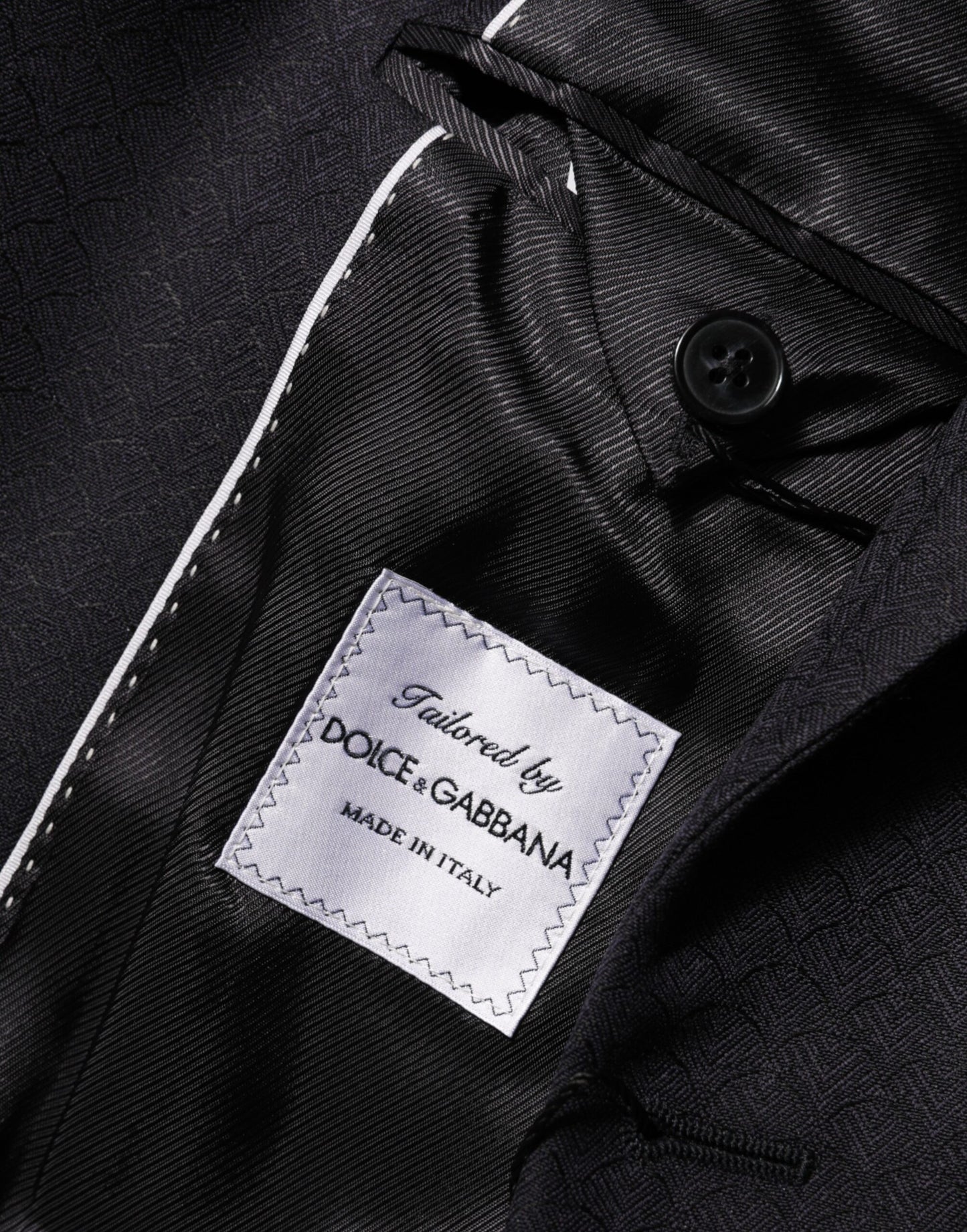 Dolce & Gabbana Black Wool 2 Buttons Suit Jacket for Men