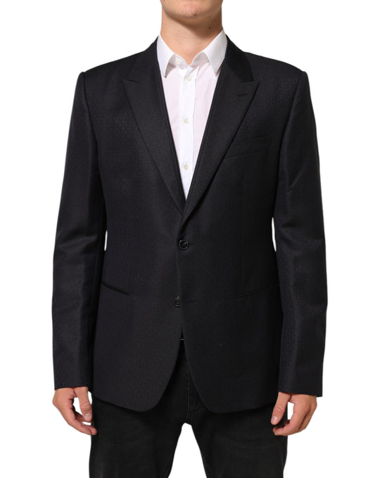 Dolce & Gabbana Black Wool 2 Buttons Suit Jacket for Men