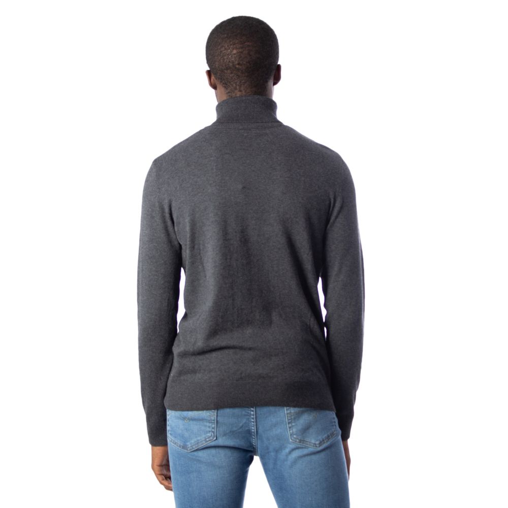 Jack Jones Gray Cotton Turtleneck Sweater