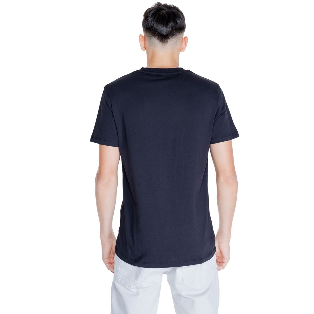 Peuterey Black Cotton T-Shirt - Short Sleeve Crew Neck