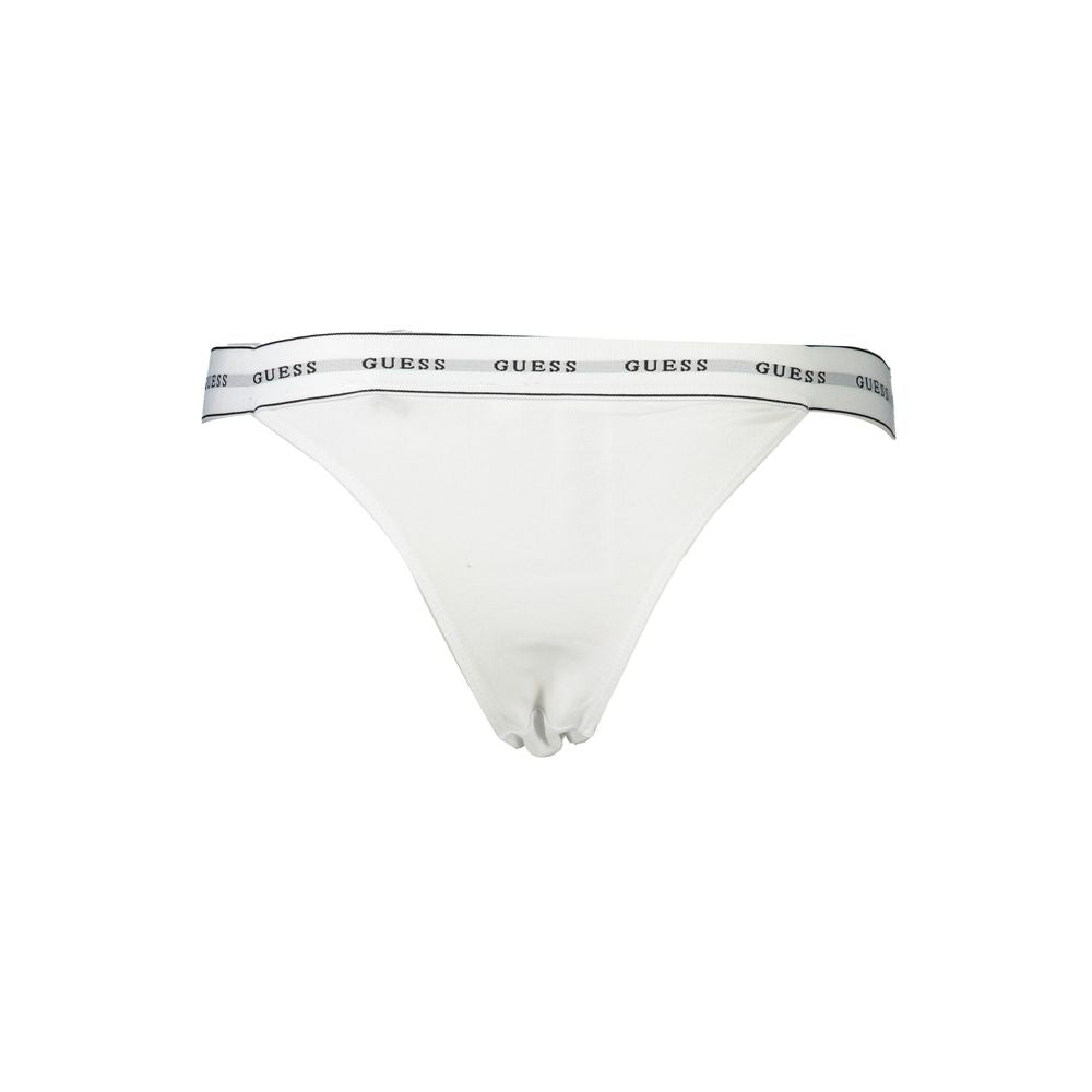 Guess Jeans White Cotton Thong Underwear