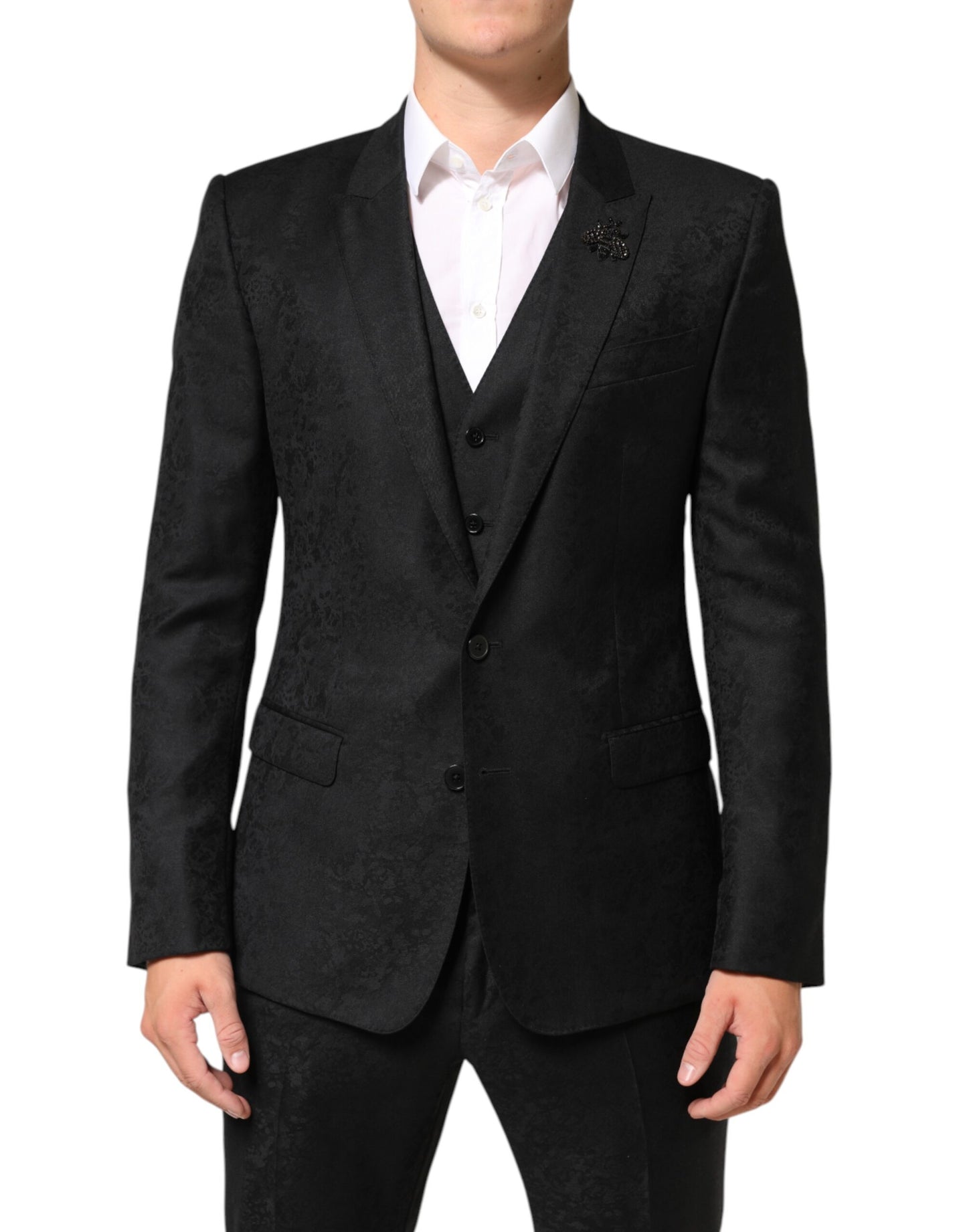 Dolce & Gabbana Black MARTINI 2 Buttons 3 Piece Suit