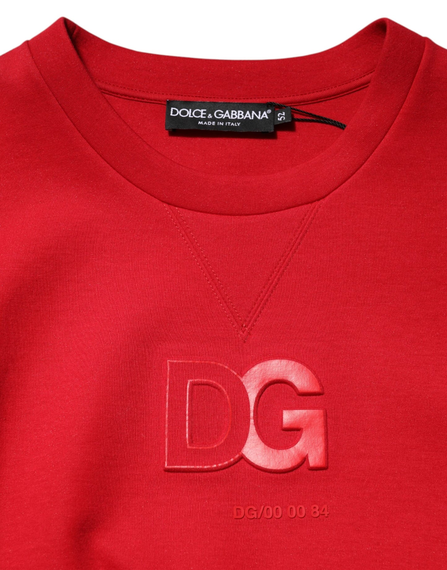Dolce & Gabbana Red DG Logo Crew Neck Sweatshirt for Men