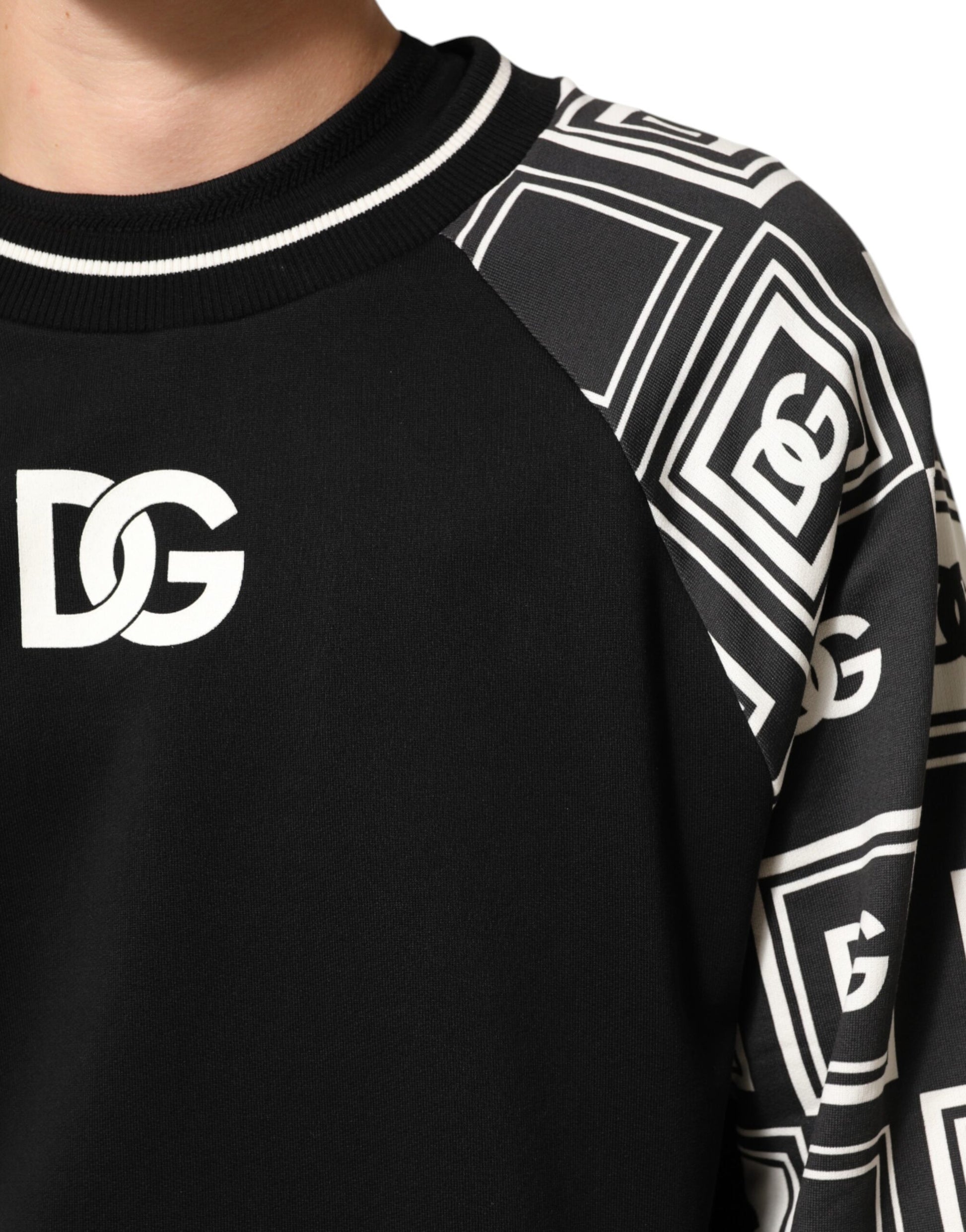 Dolce & Gabbana Black Magnificent DG Logo Sweatshirt