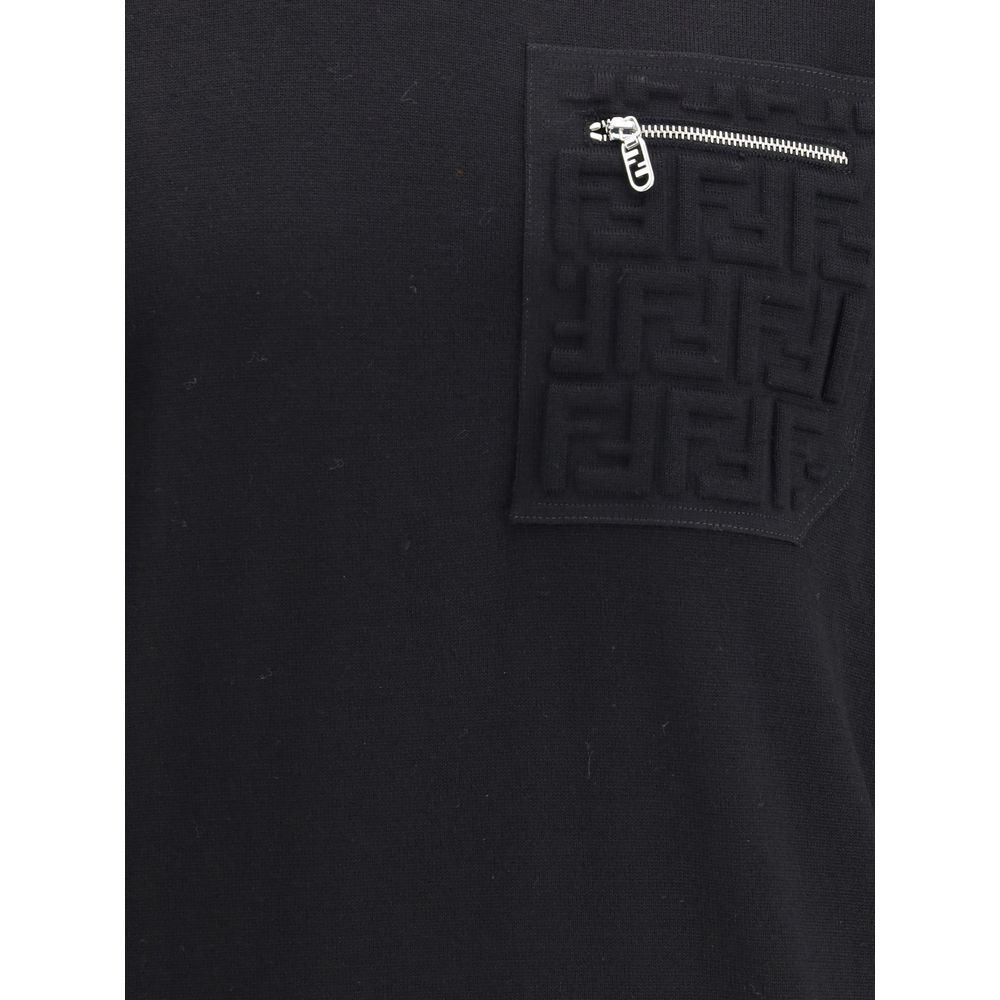 Fendi Virgin Wool Sweater with Pocket