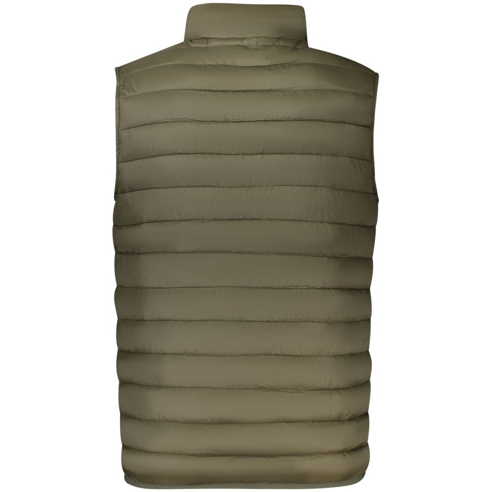 Cavalli Class Green Sleeveless Polyester Gilet Padded Jacket for Men