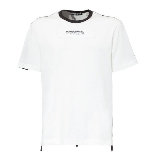 Dolce & Gabbana White & Camo Cotton T-Shirt for Men