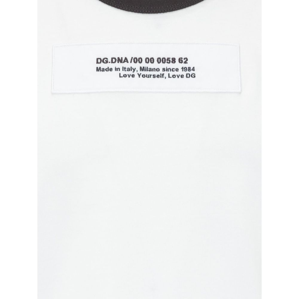 Dolce & Gabbana White & Camo Cotton T-Shirt for Men