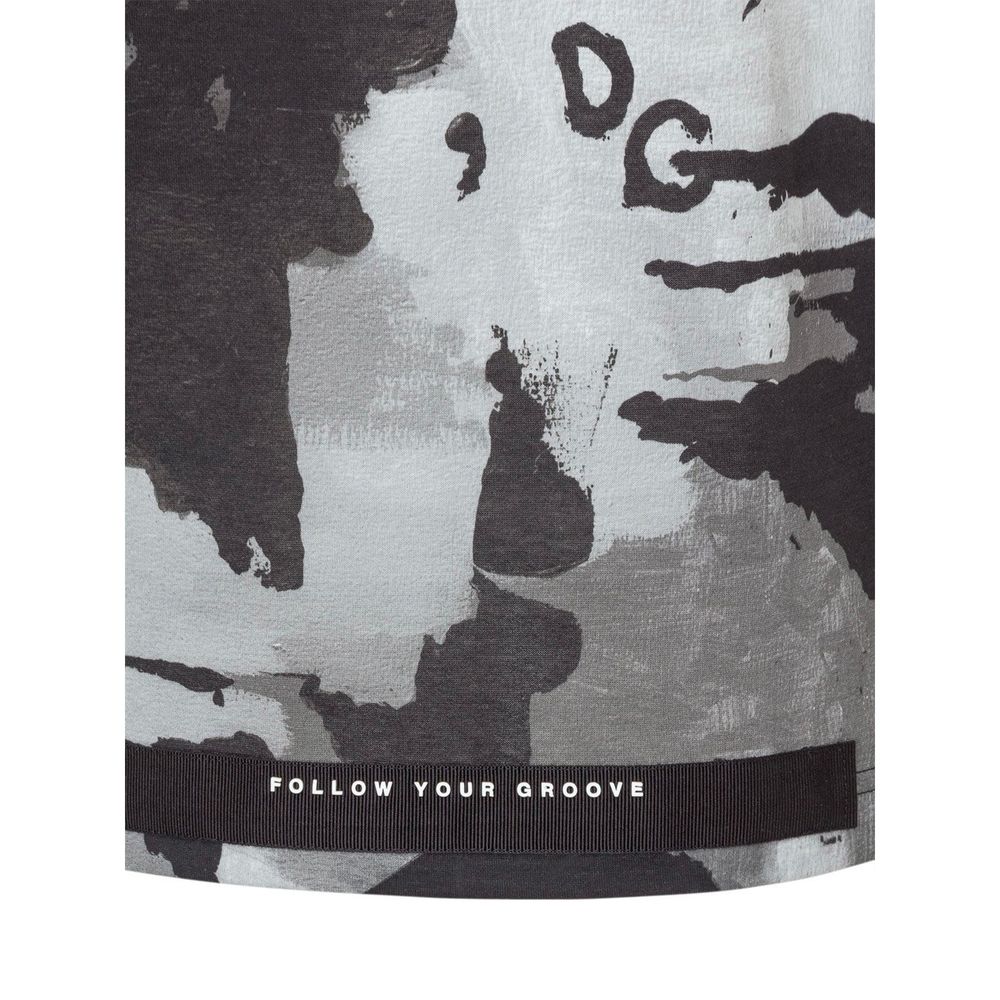 Dolce & Gabbana White & Camo Cotton T-Shirt for Men