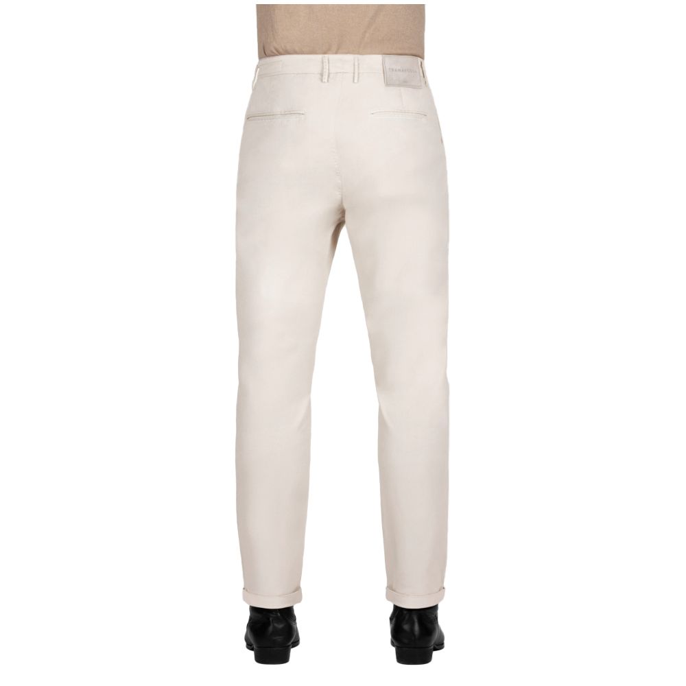 Tramarossa White Cotton Chino Trousers