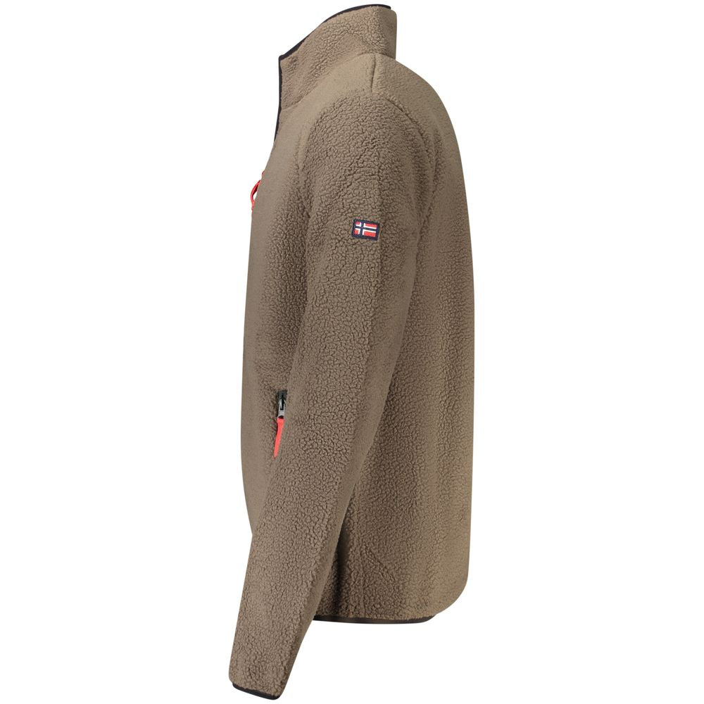 Norway 1963 Brown Polyester Long-Sleeved Sweater