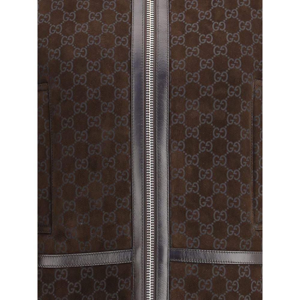 Gucci Brown Leather Jacket - A Timeless Fusion of Elegance and Modernity