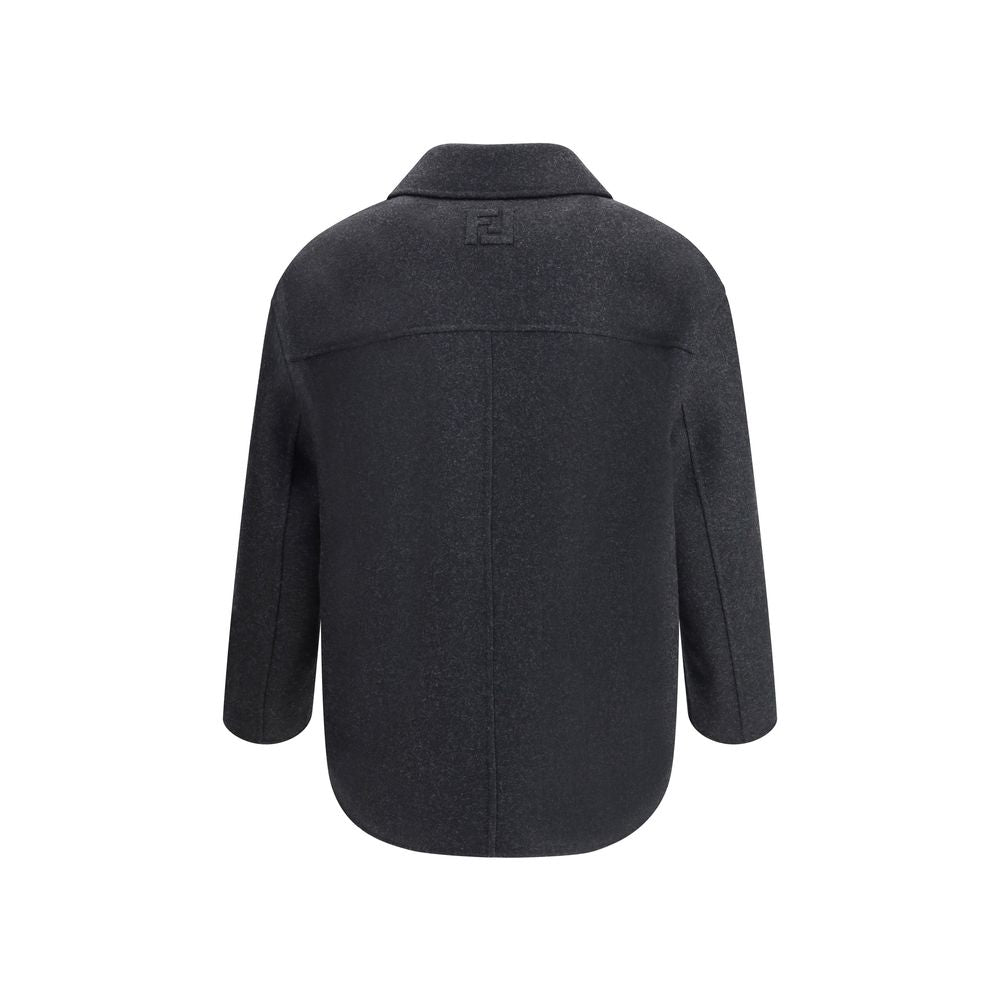Fendi Wool Felt Double-Breasted Caban Coat