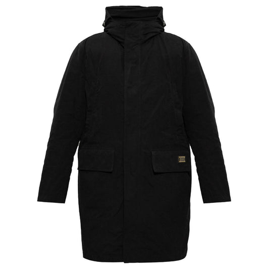 Dolce & Gabbana Black Cotton Parka with Detachable Down Jacket