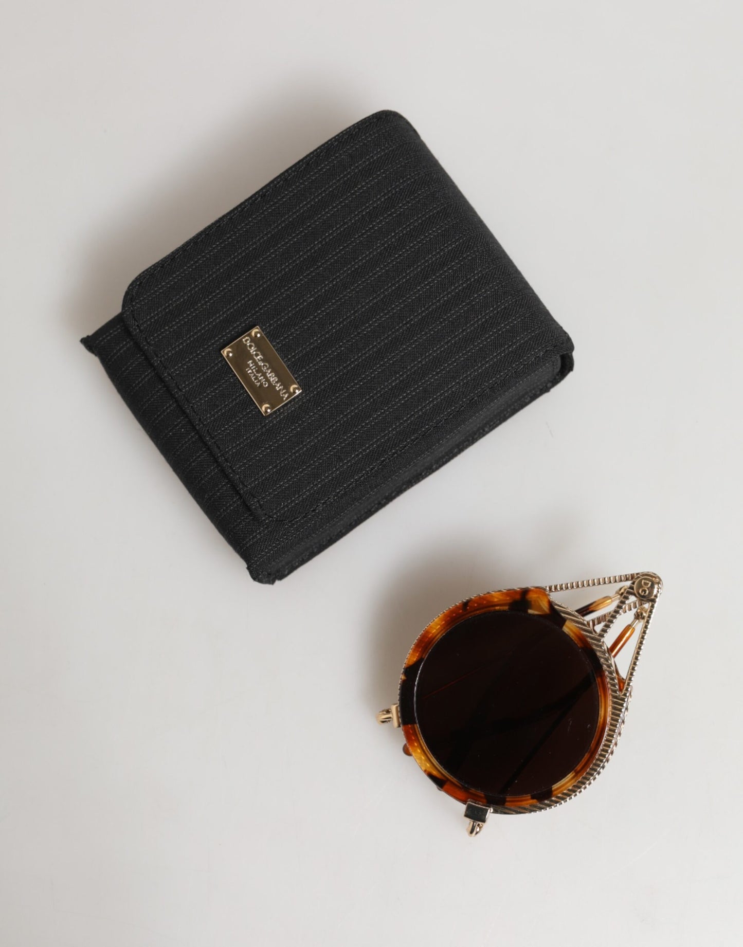 Dolce & Gabbana Gold Havana Frame DG Fatto A Mano Eyewear Sunglasses