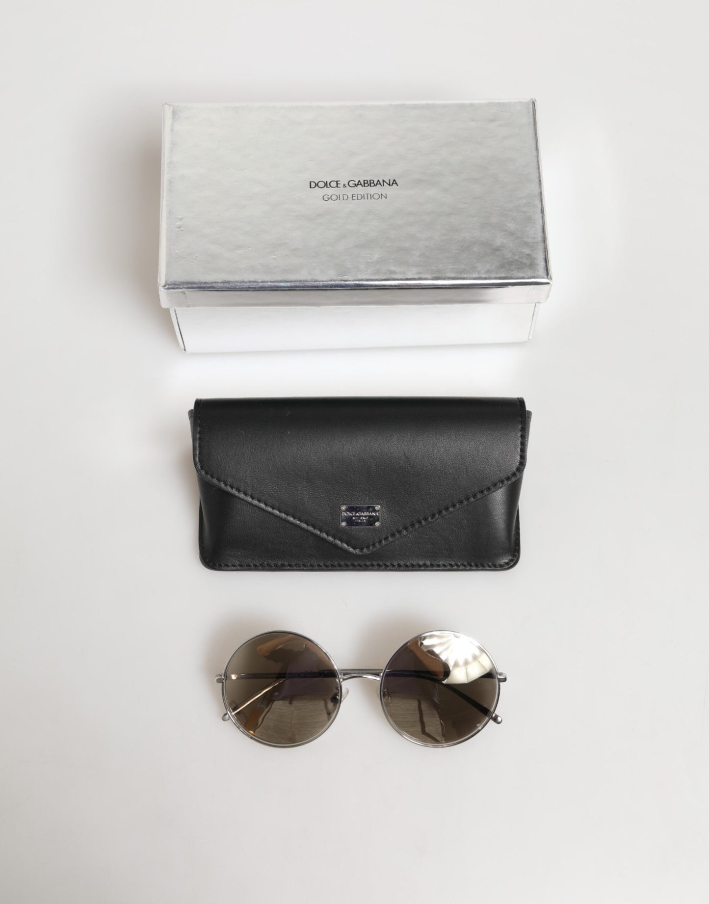 Dolce & Gabbana DG2215K Silver Metal Round Shades