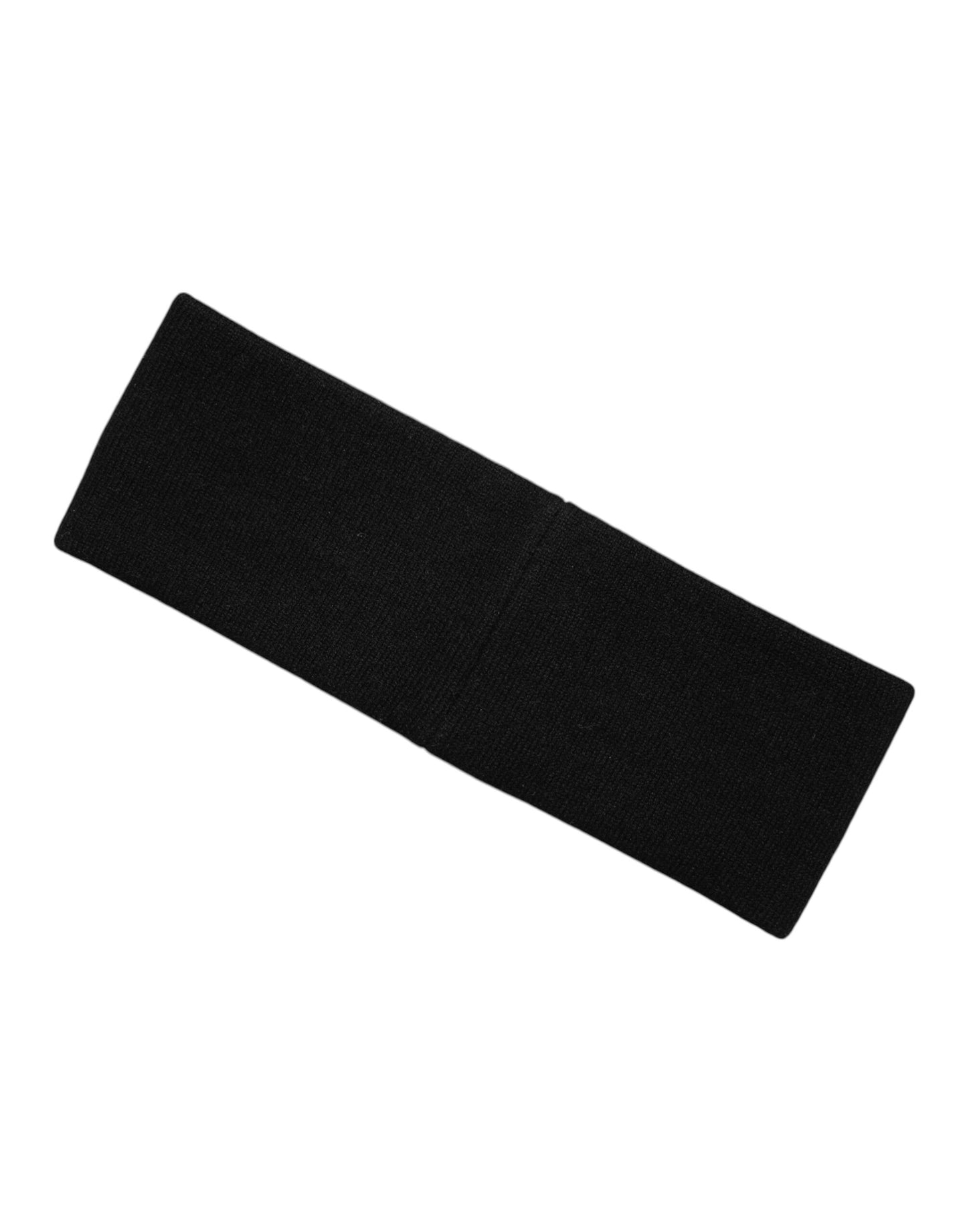 Dolce & Gabbana Black Cashmere Headband with DG Logo