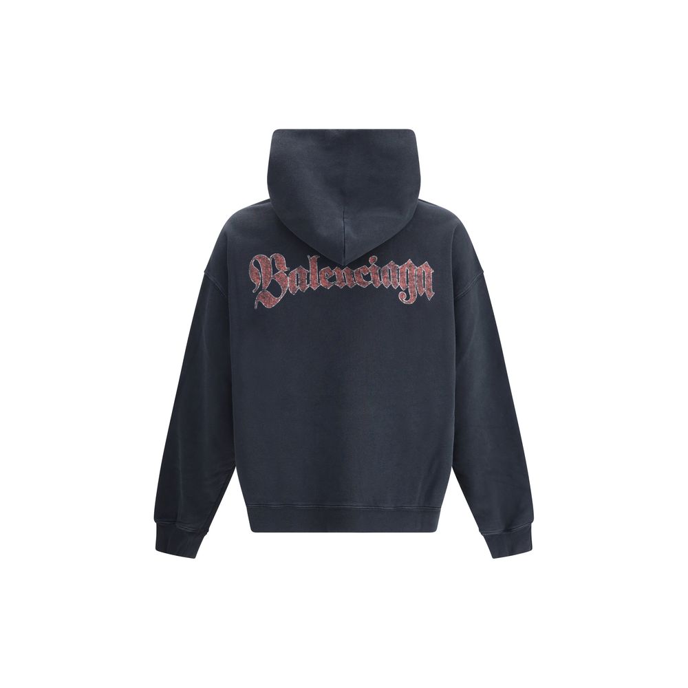 Balenciaga Black Spiral Crest Hoodie