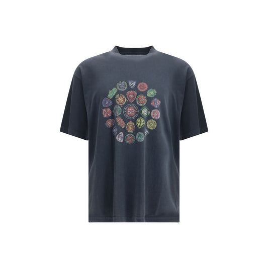 Balenciaga Black Cotton Logo Print T-Shirt