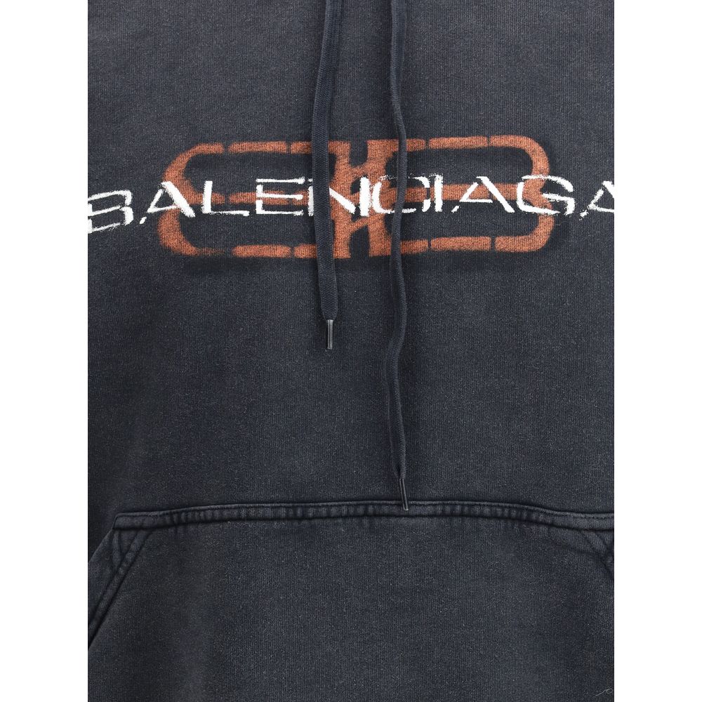 Balenciaga Black Hooded Sweatshirt