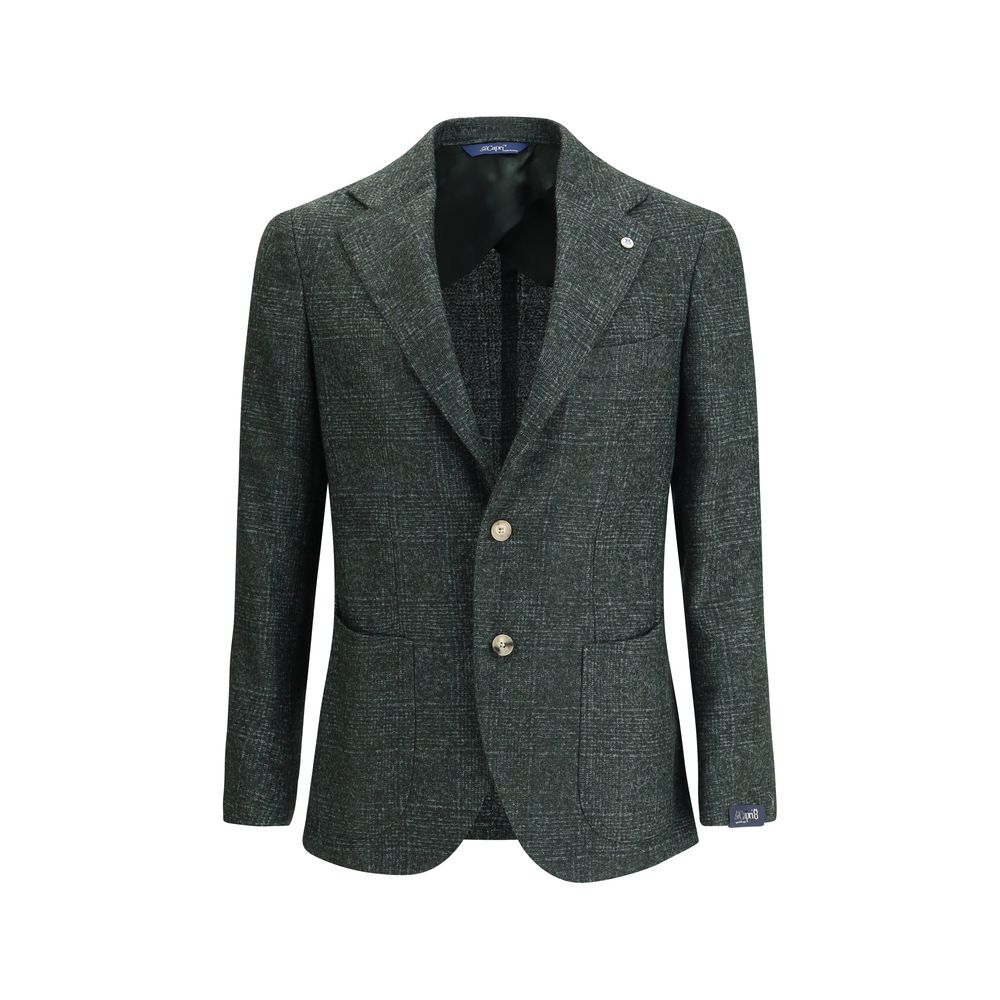 Gi Capri Single-breasted Blazer in Mélange Fabric