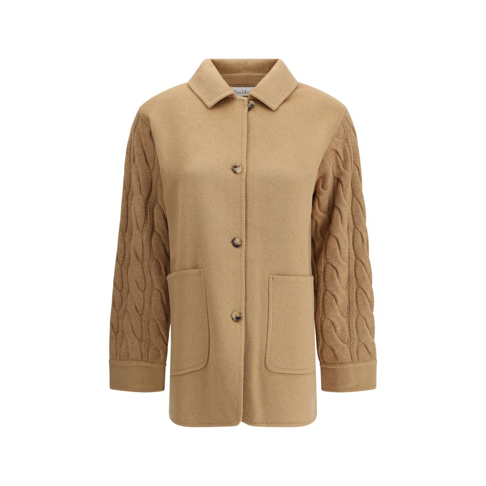 Max Mara Double-breasted Jacket with Contrasted Sleeves