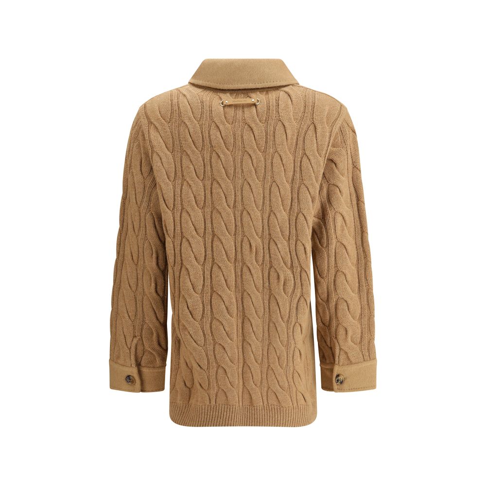 Max Mara Double-breasted Jacket with Contrasted Sleeves