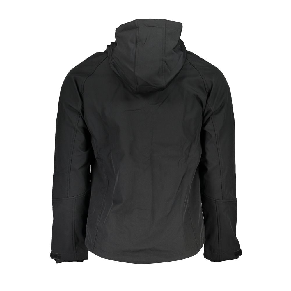 Gianmarco Venturi Black Polyester Soft Shell Jacket for Men