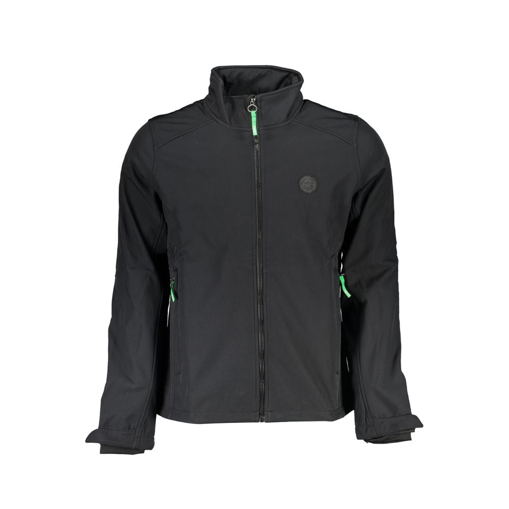 Gianmarco Venturi Black Polyester Soft Shell Jacket for Men